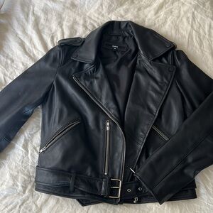 NWOT QUINCE 100% Leather Motorcycle Jacket